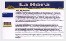 Aclaración de Prensa